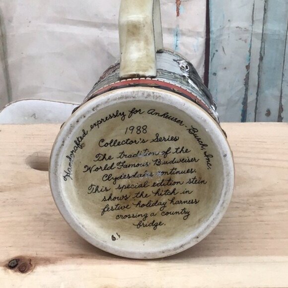 Budweiser 1988 Collectors Series Stein With Clydesdale Horses #2 - Picture 6 of 6